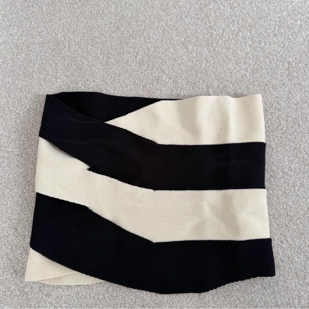 Cider Black and Cream Striped Mini Top